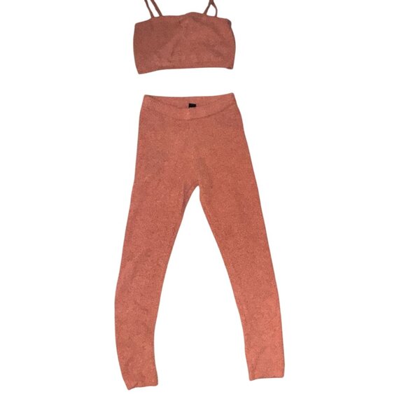 3-Piece Rust Lounge Set - Top Bralette & Leggings - M - Picture 2 of 13